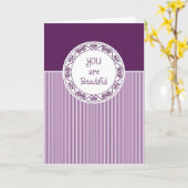 Carte Vous êtes belle carte/encouragement (Fleur jaune)