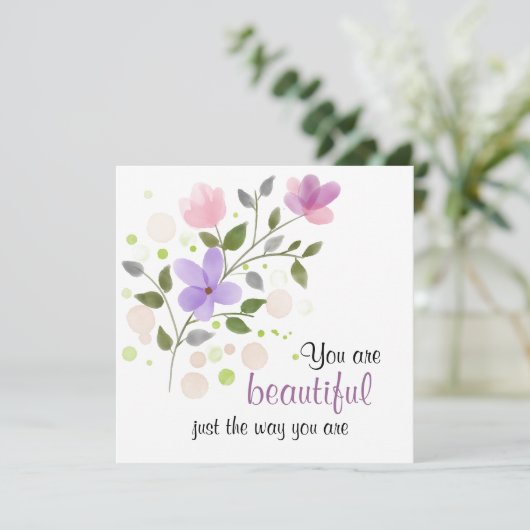 Carte Vous êtes belle comme vous êtes citée (Debout devant)
