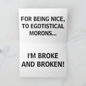 CARTE VOUS ÊTES BIENVENUE ! (Intérieur)