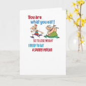 Carte Vous êtes ce que vous mangez - Conception drôle (Fleur jaune)