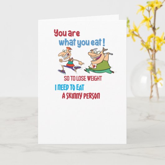 Carte Vous êtes ce que vous mangez - Drôle Design (Fleur jaune)