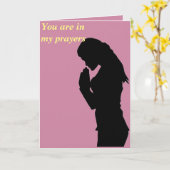 Carte Vous êtes dans mes prières (Fleur jaune)