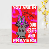 Carte Vous êtes dans nos coeurs et nos prières (Fleur jaune)