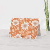 Carte Vous êtes dans nos pensées - Fleurs blanches sur O (Dos)