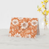 Carte Vous êtes dans nos pensées - Fleurs blanches sur O (Fleur jaune)