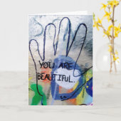 Carte Vous Êtes De Beaux Graffitis (Fleur jaune)