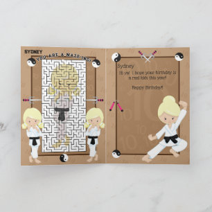 Carte Vous êtes des filles blondes A-Maze-antes Karaté A