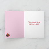 Carte Vous êtes des fraises au chocolat très sucrées (Intérieur)
