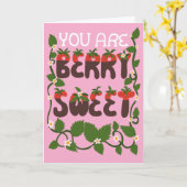 Carte Vous êtes des fraises au chocolat très sucrées (Fleur jaune)