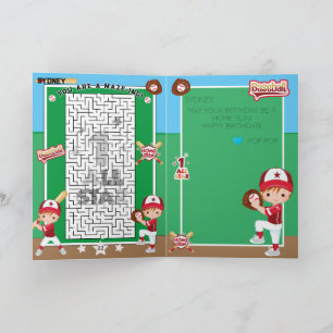 Carte Vous êtes des garçons déroutants Baseball Joyeux A