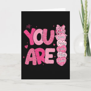 Carte Vous êtes digne Belle Aimée Assez Saint-Valentin