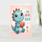 Carte Vous êtes Dinomite Saint-Valentin Mignon Dinosaure (Devant)