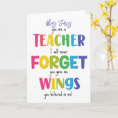Carte Vous êtes enseignant, je n'oublierai jamais la car (Fleur jaune)