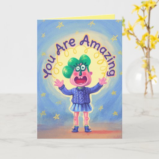 Carte Vous Êtes Extraordinaire (Fleur jaune)