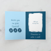 Carte Vous êtes extraordinaire ajouter nom photo bleu an (Intérieur)