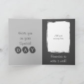 Carte Vous êtes extraordinaire ajouter nom photo gris an (Intérieur)