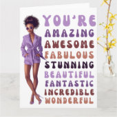 Carte Vous êtes extraordinaire, géniale, fabuleuse, supe (Fleur jaune)