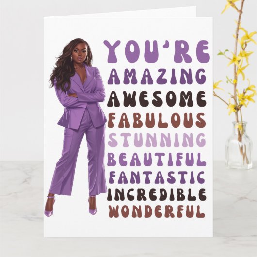 Carte Vous êtes extraordinaire, géniale, fabuleuse, supe (Fleur jaune)