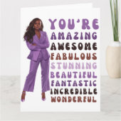 Carte Vous êtes extraordinaire, géniale, fabuleuse, supe (Devant)