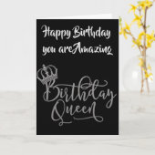 CARTE **VOUS ÊTES EXTRAORDINAIRE** REINE D'ANNIVERSAIRE (Fleur jaune)