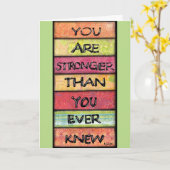 Carte Vous Êtes Forts - Art Inspirationnel Motivationnel (Fleur jaune)