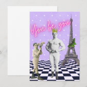 Carte Vous Êtes Funky Vintage Strongman Flat Card (Devant / Derrière)