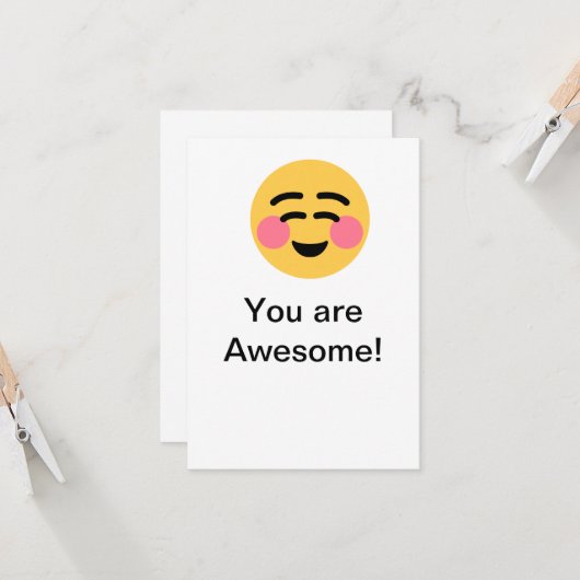 Carte Vous êtes génial (Devant/Arrière en situation)