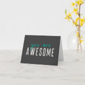 Carte Vous êtes génial | Citation moderne Vert Marine Bl (Fleur jaune)