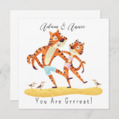 Carte Vous êtes Grand Tigre Customisé Cadeau Lui (Devant / Derrière)