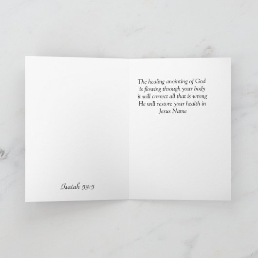 Carte Vous êtes guéri (Intérieur)