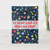 Carte Vous êtes hors de ce monde aquarelle espace extra- (Devant)