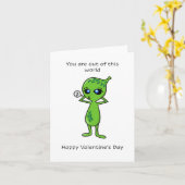 Carte Vous êtes hors de ce monde, Joyuse Saint Valentin (Fleur jaune)