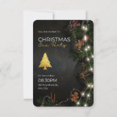 Carte Vous êtes invité à Noël Soirée Salutation (Dos)