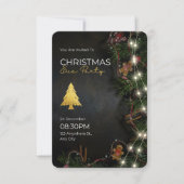 Carte Vous êtes invité à Noël Soirée Salutation (Devant)