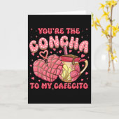 Carte Vous êtes la Concha à mon Cafecito, Concha Mexican (Fleur jaune)