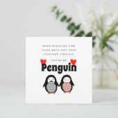 Carte Vous êtes la Journée de mes pingouins Valentines (Debout devant)