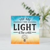 Carte Vous êtes la Lumière du Monde, Bible Verse Design (Debout devant)