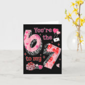 Carte Vous êtes le 6 à mon 7 drôle de Saint-Valentin 67 (Fleur jaune)