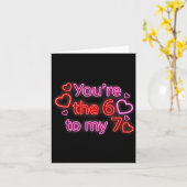 Carte Vous êtes le 6 pour mon 7 drôle de Saint-Valentin  (Fleur jaune)