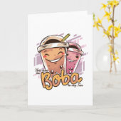 Carte vous êtes le boba (Fleur jaune)