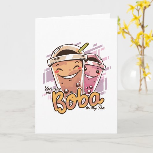 Carte vous êtes le boba (Fleur jaune)