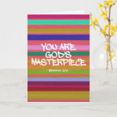 Carte Vous êtes le chef-d’oeuvre Ephésiens Citation de D (Fleur jaune)