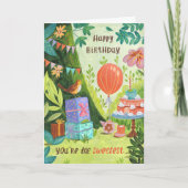 Carte Vous êtes le gâteau d'anniversaire le plus doux de (Devant)
