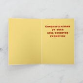 Carte Vous êtes le GRAND FROMAGE-Félicitations-Promotion (Intérieur)