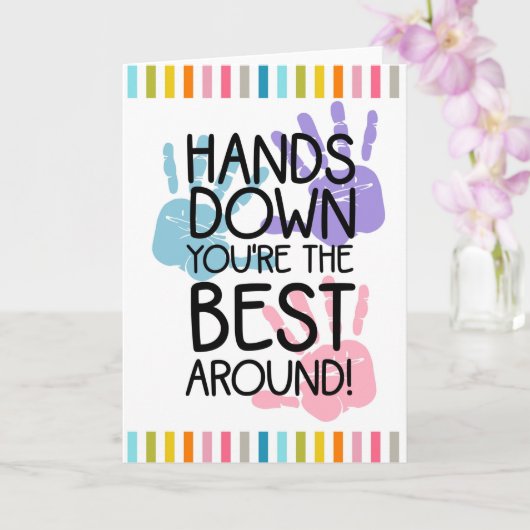 Carte vous êtes le meilleur autour du professeur (Orchidée)