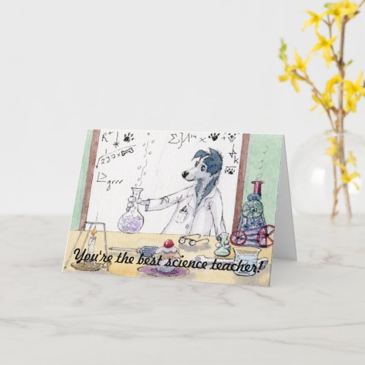 Carte Vous êtes le meilleur professeur de sciences - Car (Fleur jaune)