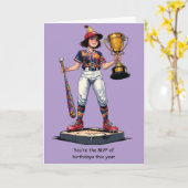 Carte Vous êtes le MVP de la conception de baseball pour (Fleur jaune)