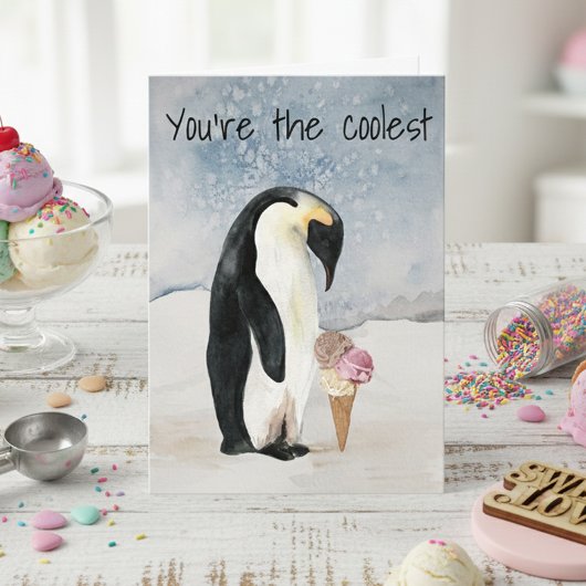 Carte Vous êtes le plus cool Penguin Saint-Valentin