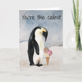 Carte Vous êtes le plus cool Penguin Saint-Valentin (Devant)