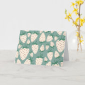 Carte Vous êtes le plus doux amour des fraises blanches  (Fleur jaune)